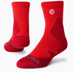 CHAUSSETTES STANCE ICON HOOPS QUARTER - RED