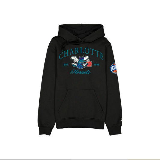 Sweat à Capuche New Era Hardwood Classics Charlotte Hornets