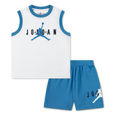 Ensemble Jordan Cadet Maillot/Short - White Blue