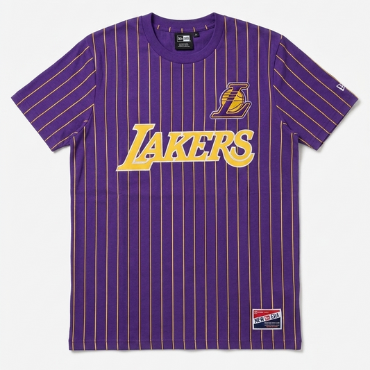 T-shirt New Era Pinstripe Los Angeles Lakers