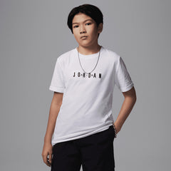 Jordan Wordmark EMB White Children's T-Shirt