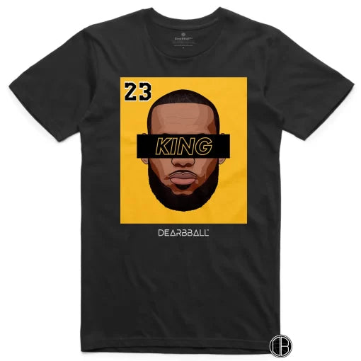DearBBall T-Shirt - KING 23 Yellow Edition Noir