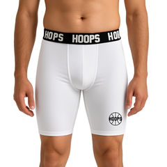 Short de compression Hoops Blanc