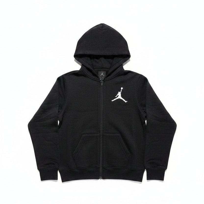 Sweat à Capuche Zippé Enfant Jordan FLC FZ Noir