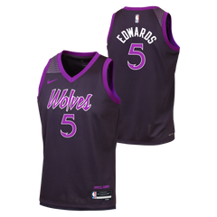 Maillot Enfant Nike NBA Minnesota Timberwolves City Edition Anthony Edwards