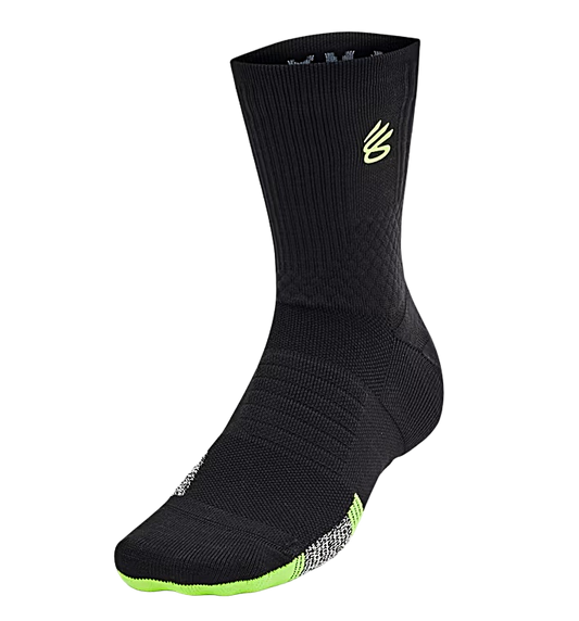 Chaussettes Curry UA AD Playmaker Mid "Black Volt"