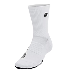 Chaussettes Curry UA AD Playmaker Mid "White Black"