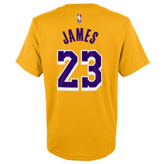 T-shirt Enfant NBA Name & Number Lebron James Yellow