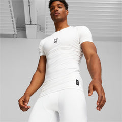 T-shirt de Compression Puma Hoops Team Baselayer Blanc