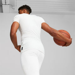 T-shirt de Compression Puma Hoops Team Baselayer Blanc