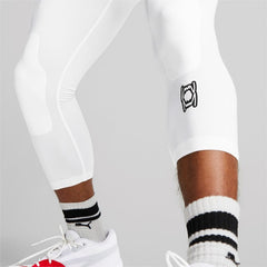Legging de compression Puma Hoops Team 3/4 Tight Baselayer Blanc