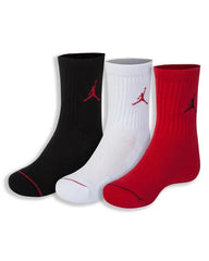 Chaussettes Jordan 3 Paires Jumpman Crew Black Red White