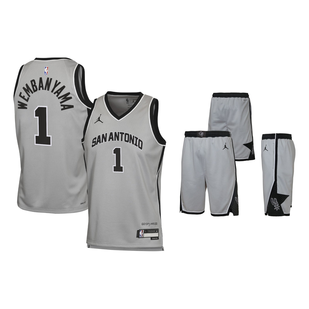 Tenue Enfant NBA Statement Victor Wembanyama San Antonio Spurs (Maillot + Short)