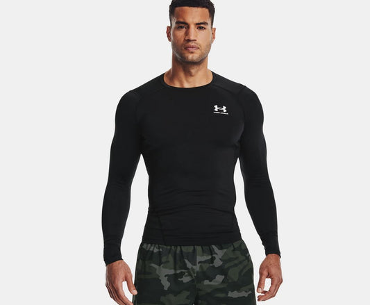 UA HeatGear® Black Long Sleeve Compression Top