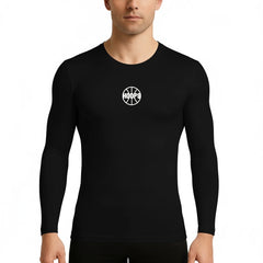 T-shirt de compression Hoops Manches Longues – Noir