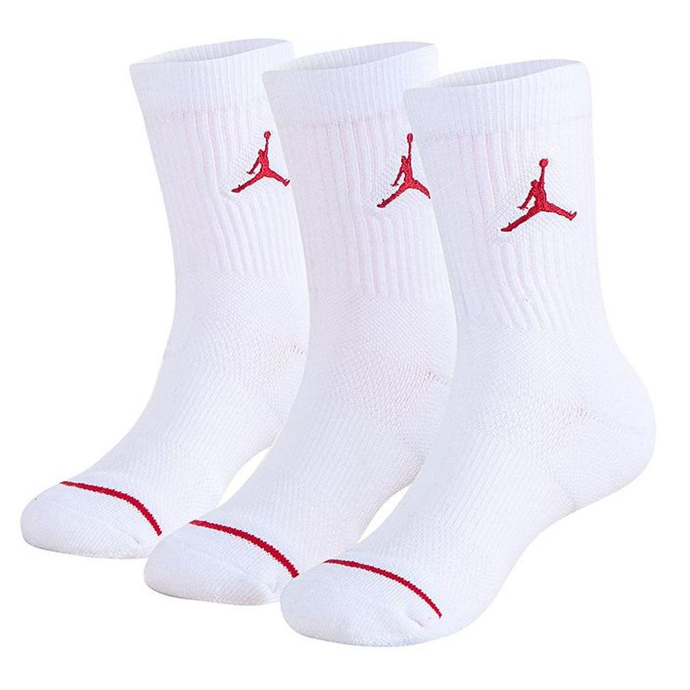 Chaussettes Jordan 3 Paires Jumpman Crew White