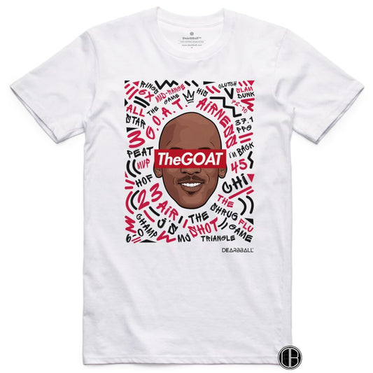 DearBBall T-Shirt - THE GOAT WORDS MATTER Blanc