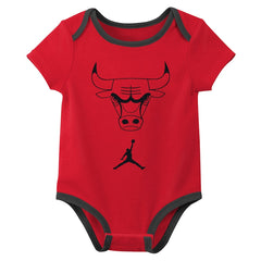 Jordan 3 Piece Creeper Set Chicago Bulls