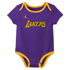 Jordan 3 Piece Creeper Set Los Angeles Lakers