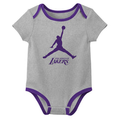 Jordan 3 Piece Creeper Set Los Angeles Lakers