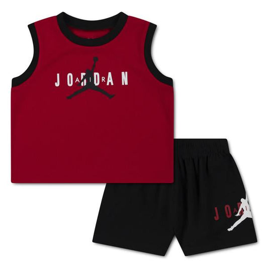 Ensemble Jordan Cadet Maillot+Short - Red Black
