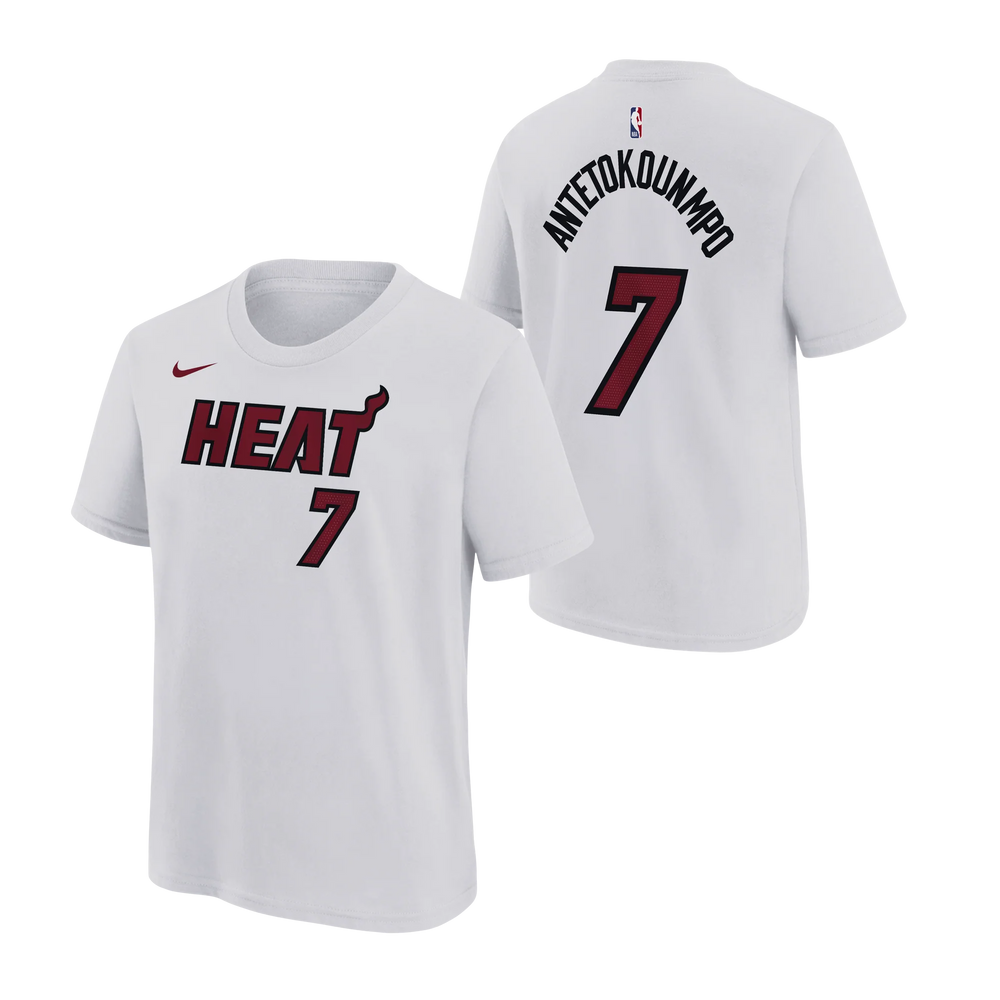 Giannis Antetokounmpo Nike Miami HEAT association Enfant Name & Number Tee