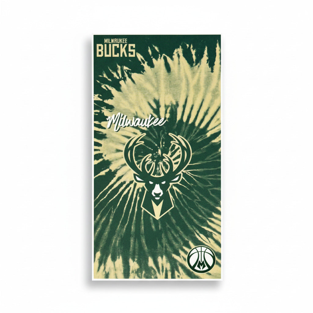 Serviette De Plage NBA Milwaukee Bucks Tie and Dye