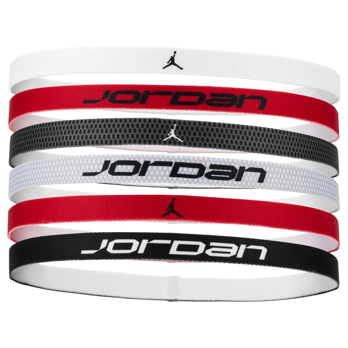 Pack 6 Bandeaux élastique Sport Printed Jordan WhiRedBla