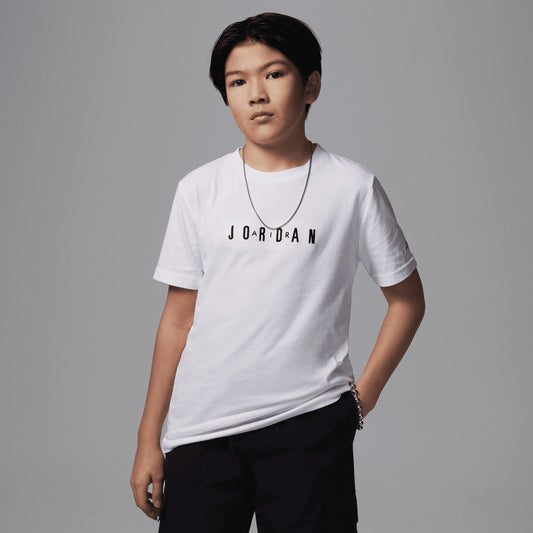 Tee-Shirt Enfant Jordan Wordmark EMB White