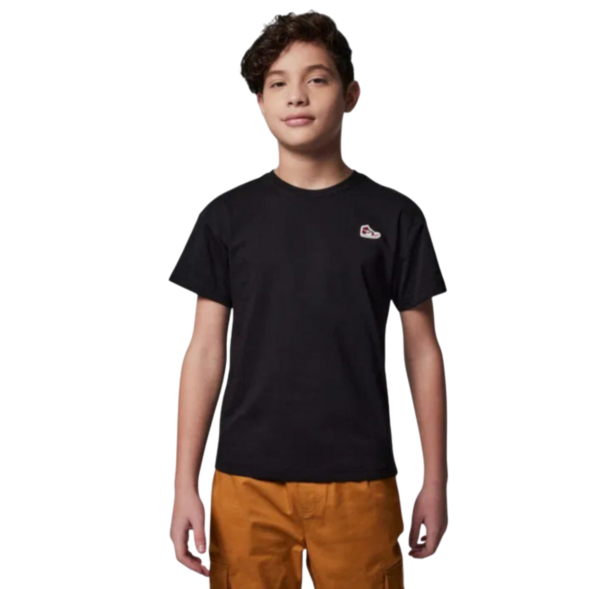 T-shirt Enfant Air Jordan 1 Patch Black White
