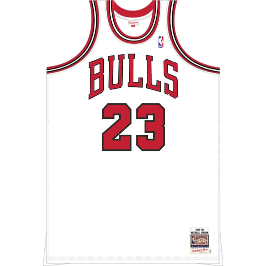 Authentic Jersey Mitchell 'n Ness Chicago Bulls 1997-1998 Michael Jordan White