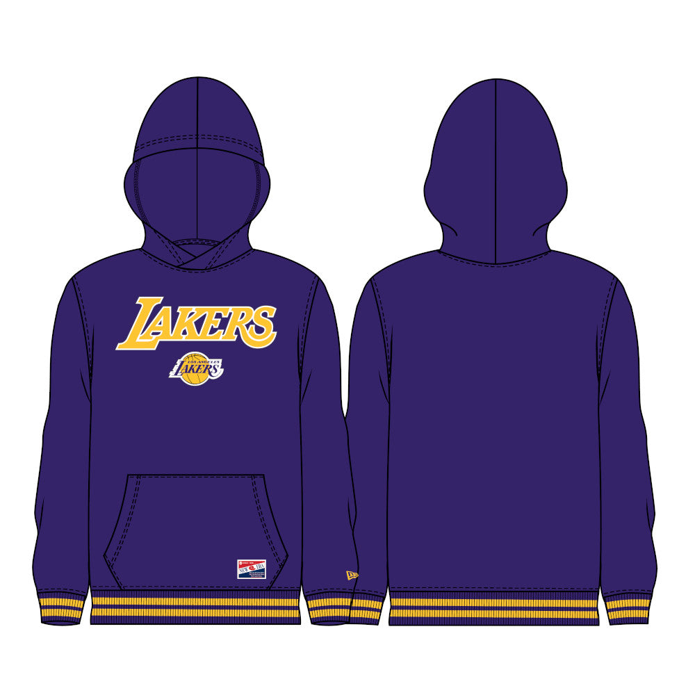 Sweat à capuche New Era Throwback Los Angeles Lakers