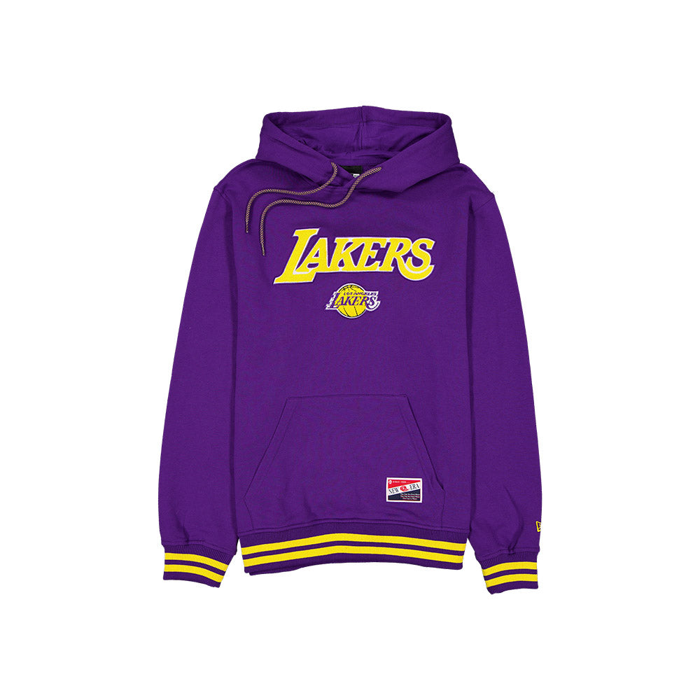 Sweat à capuche New Era Throwback Los Angeles Lakers