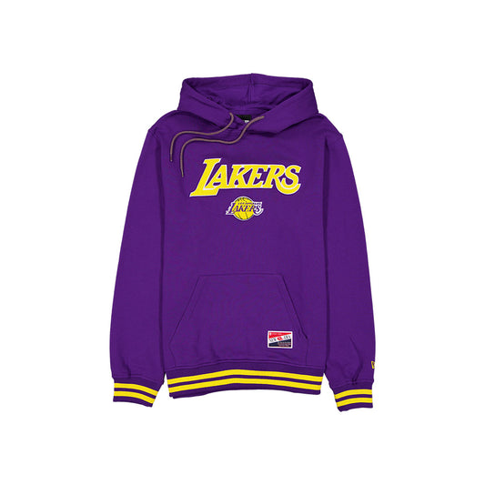Sweat à capuche New Era Throwback Los Angeles Lakers
