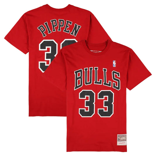 T-Shirt M&N  Name & Number Scottie Pippen