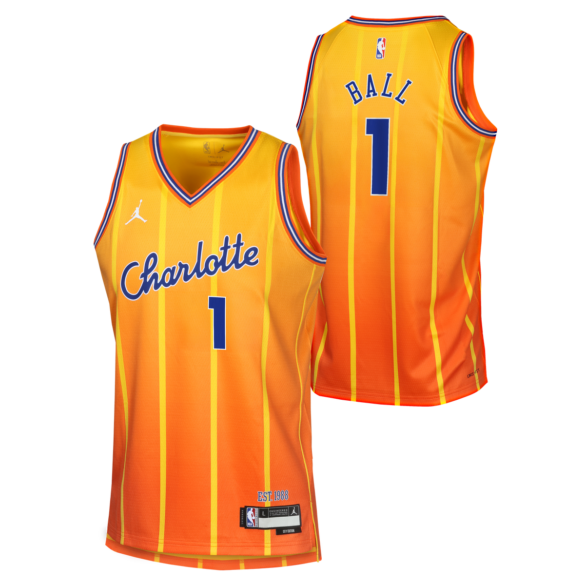 Maillot Enfant Nike NBA Charlotte Hornets City Edition Lamelo Ball