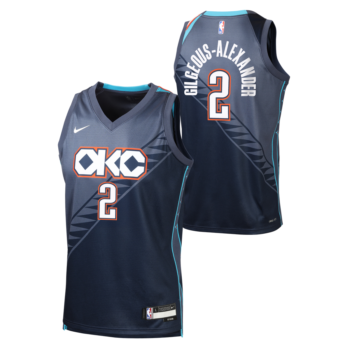 Maillot Enfant Nike NBA Oklahoma City Thunder City Edition Shai Gilgeous Alexander