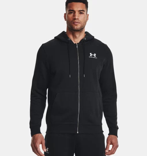 Sweat à Capuche Zippé UA Essential Fleece Black
