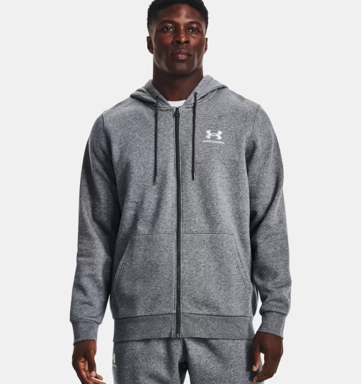 Sweat à Capuche Zippé UA Essential Fleece Grey