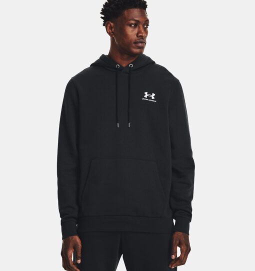 Sweat à capuche UA Essential Fleece Black