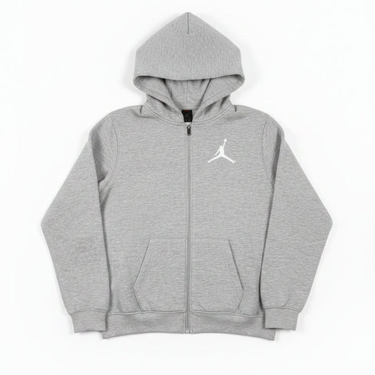 Sweat à Capuche Zippé Enfant Jordan FLC FZ Gris