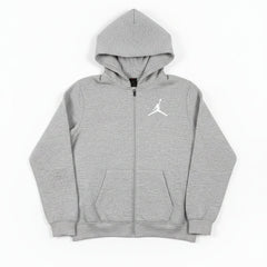 Sweat à Capuche Zippé Enfant Jordan FLC FZ Gris