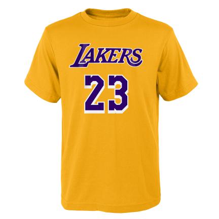 T-shirt Enfant NBA Name & Number Lebron James Yellow
