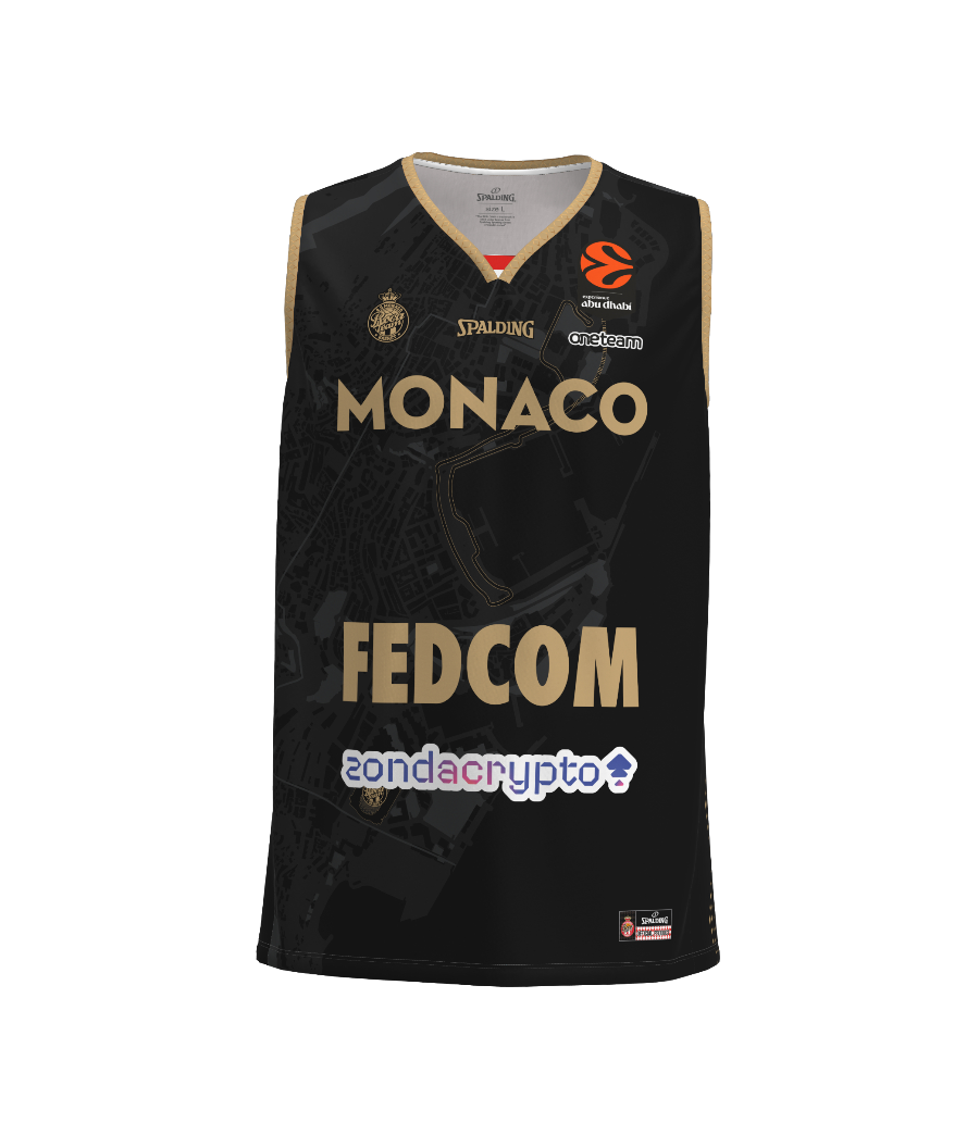 Maillot AS Monaco 25/26 Euroleague Black