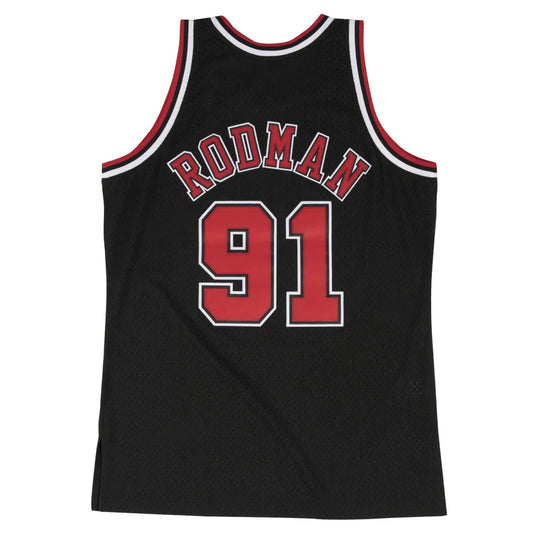 MITCHELL & NESS RETRO CHICAGO BULLS DENNIS RODMAN #91 BLACK