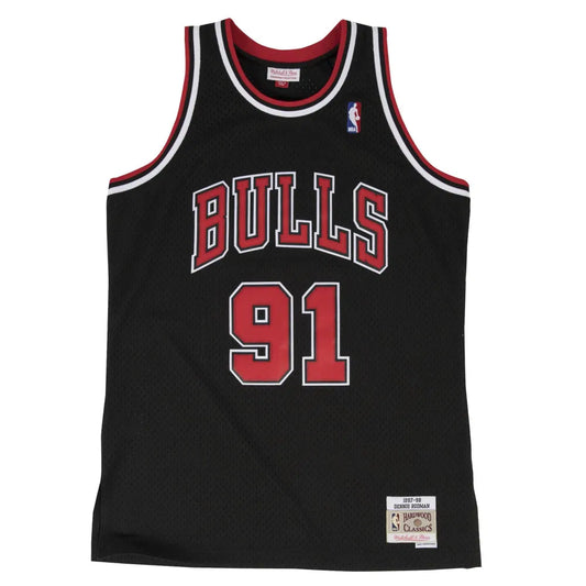 MITCHELL & NESS RETRO CHICAGO BULLS DENNIS RODMAN #91 BLACK