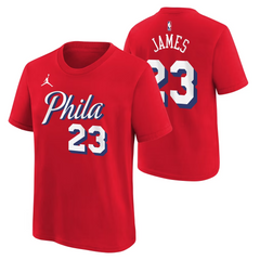 T-shirt Statement Lebron James 76ers Jordan Name & Number