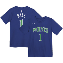 T-shirt Enfant Nike Icon Name & Number Lamelo Ball Minnesota Timberwolves